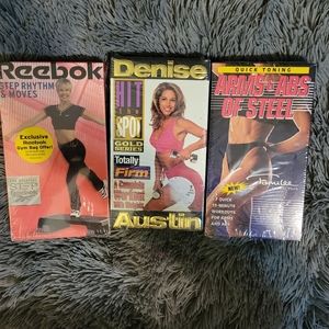3 New Exercise VHS Tapes, New